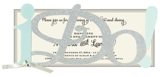 I Do Glittered Die-cut Invitations